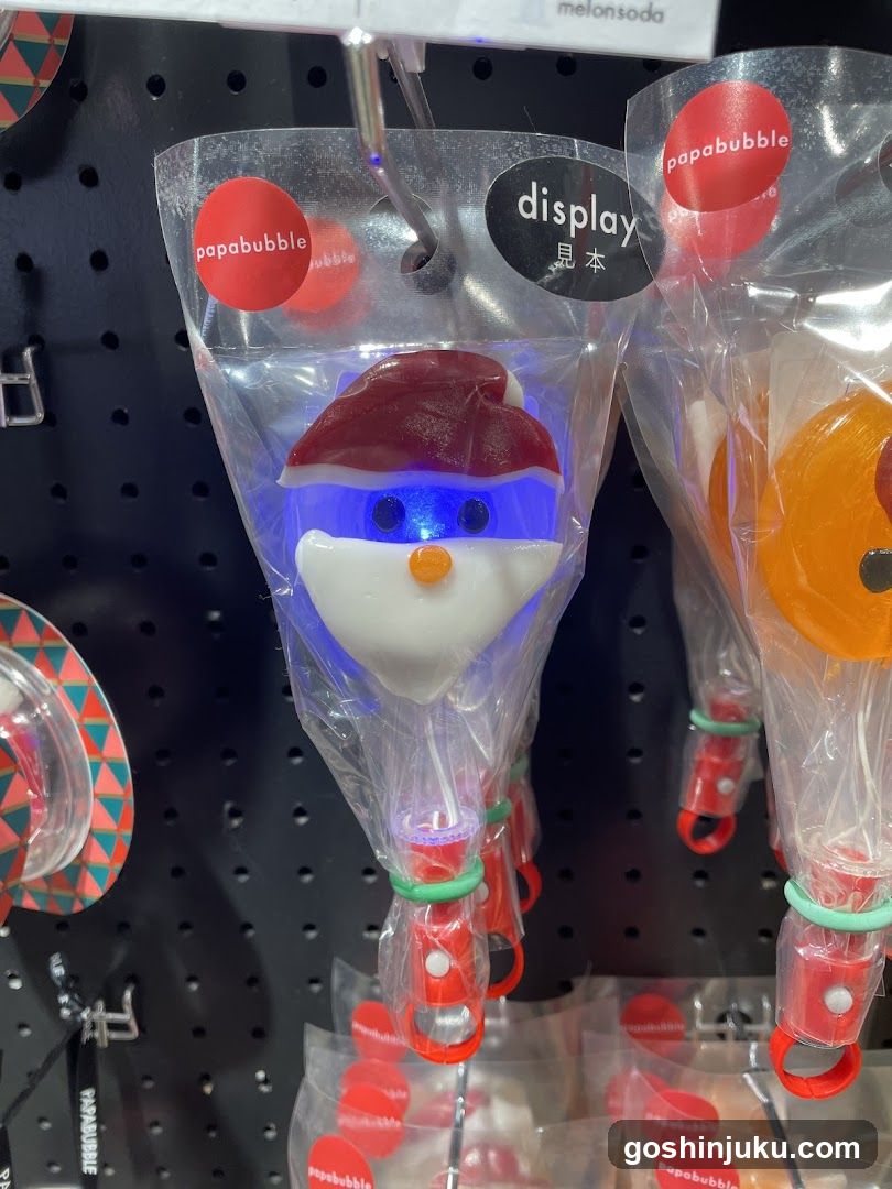 Christmas-themed papabubble lollipop display