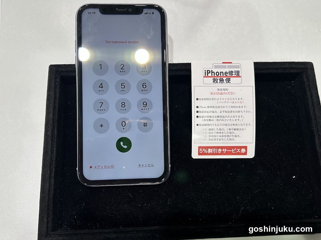 iPhone Emergency Repair Card Display