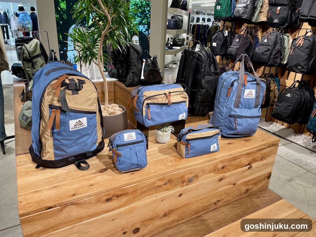 Backpack Display in Store