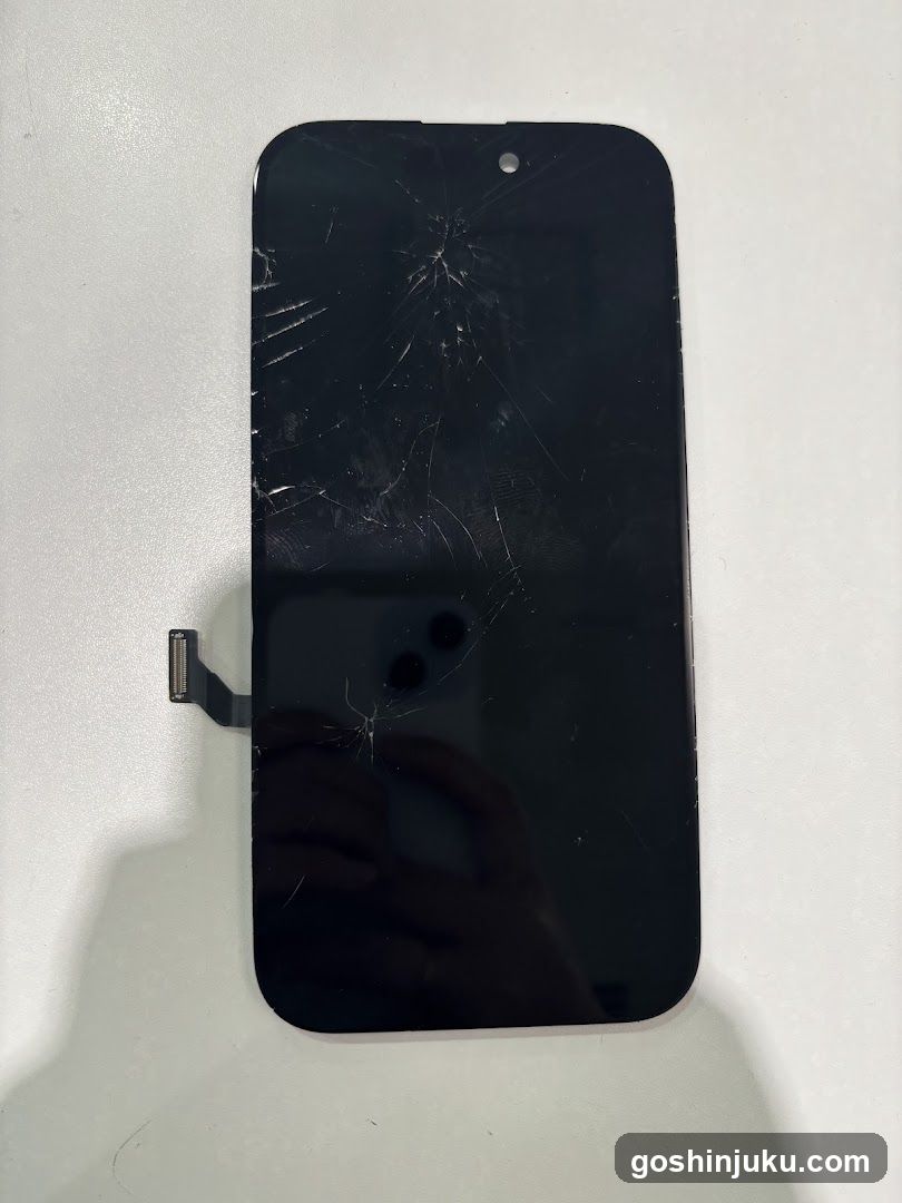 Cracked Smartphone Display Assembly