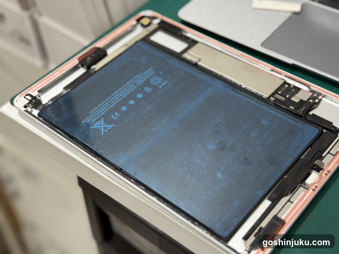 Disassembled Laptop with Battery Removed