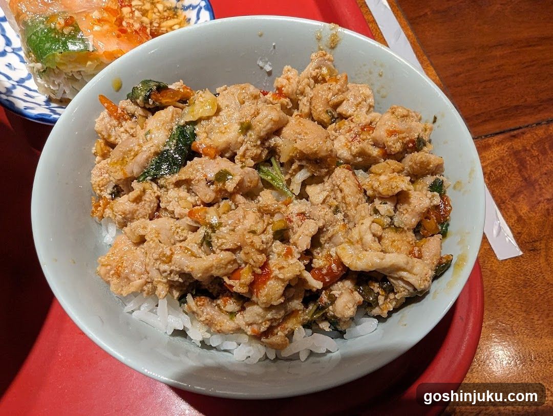 Bowl of Stir-Fried Meat with Rice