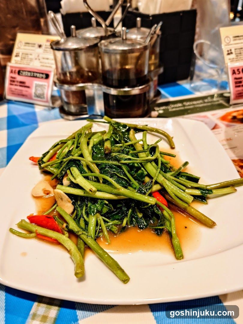 Stir-fried Water Spinach with Chili and Garlic