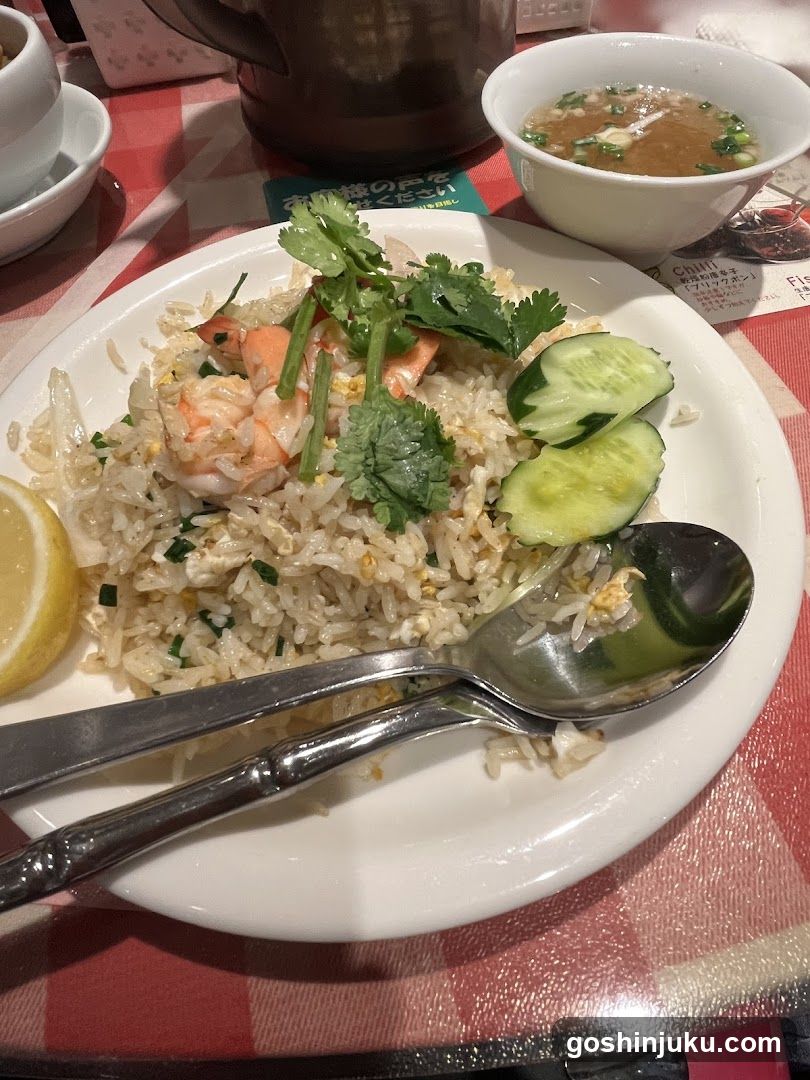 Fried Rice with Shrimp and Cucumber