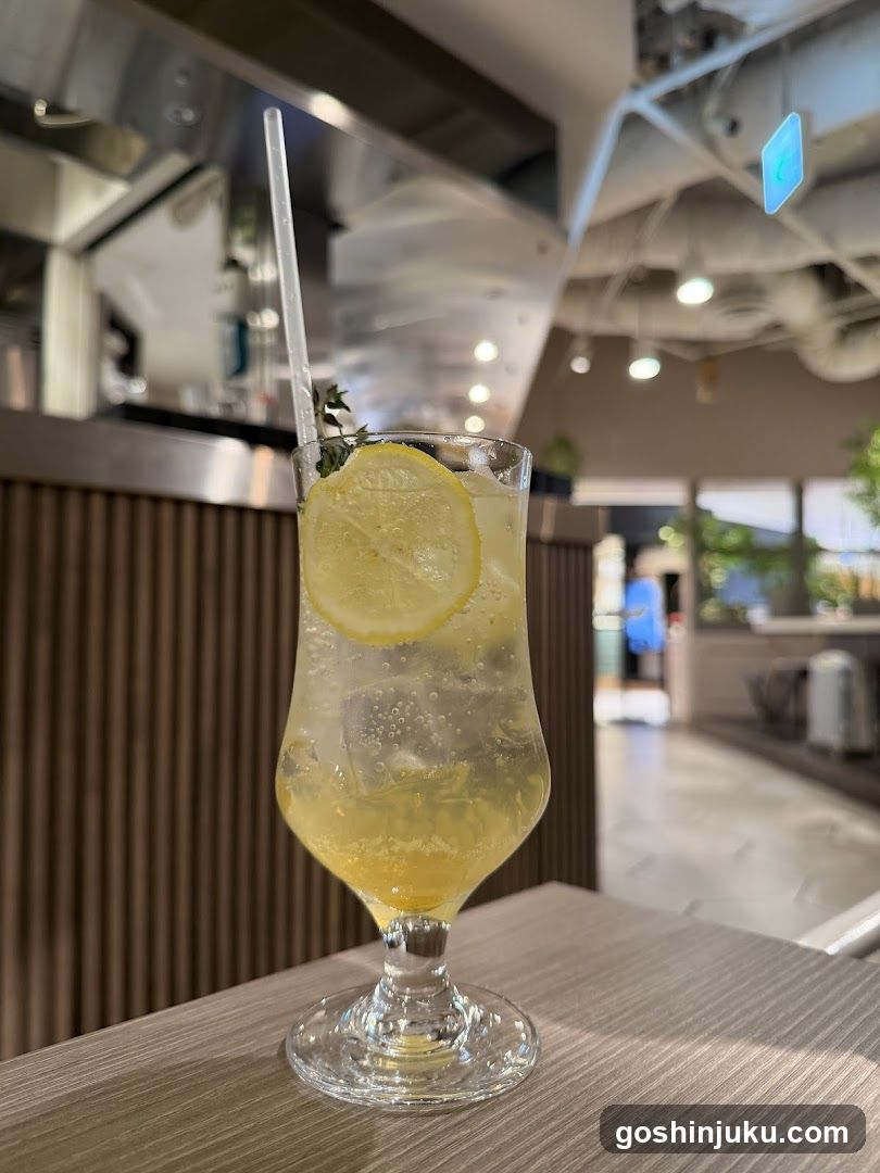 Lemonade with Ice and Mint