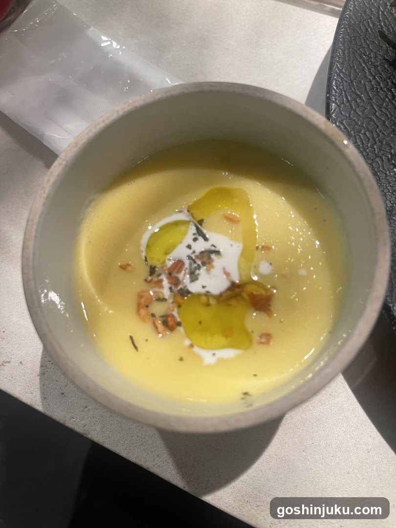 Bowl of Soup with Garnish