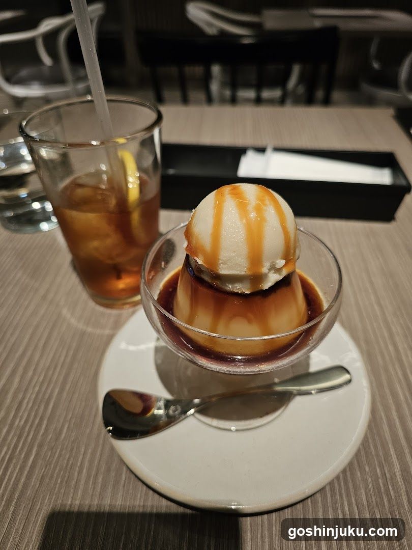 Dessert and Drink on Table
