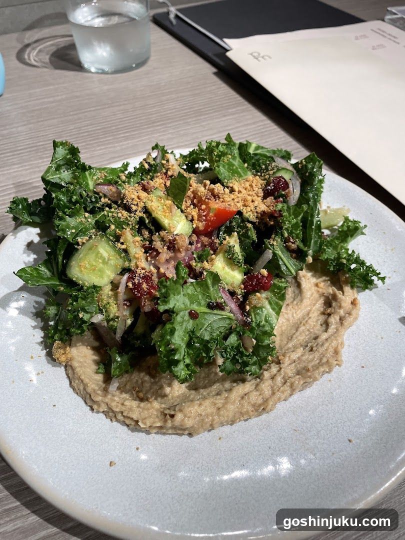 Kale Salad with Hummus Base