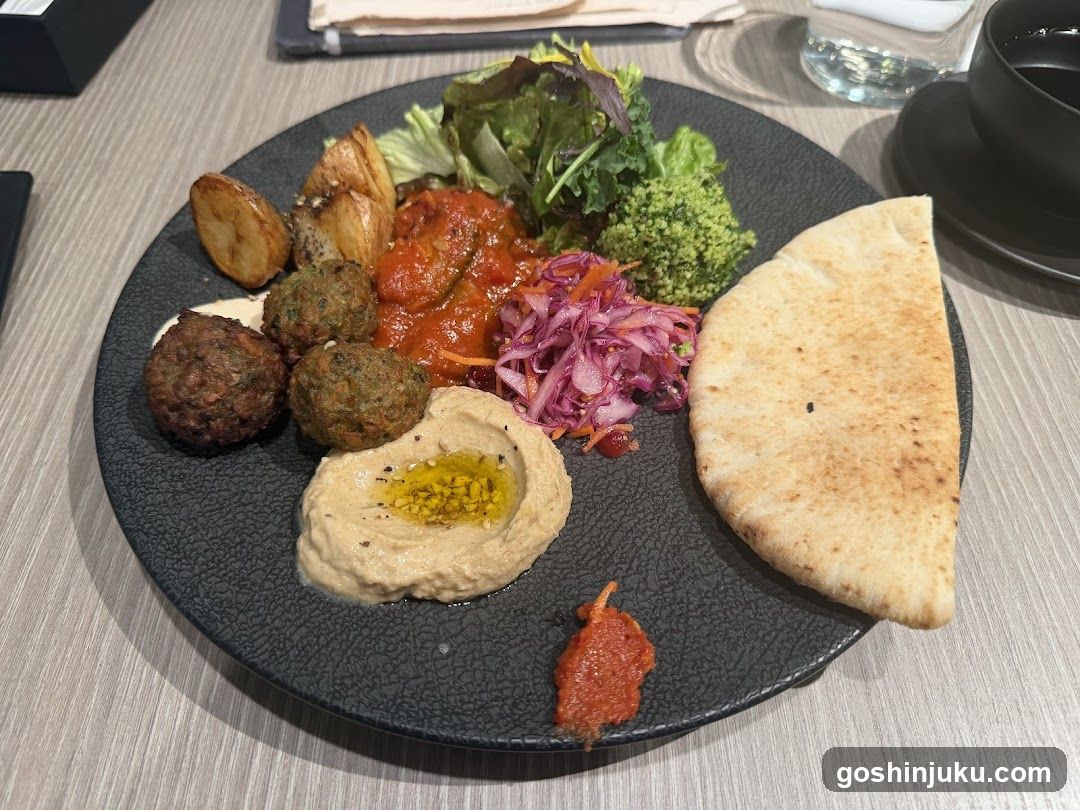 Mediterranean Platter with Hummus and Falafel