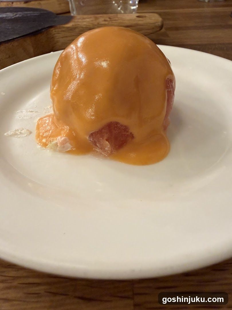Dessert with Orange Sauce