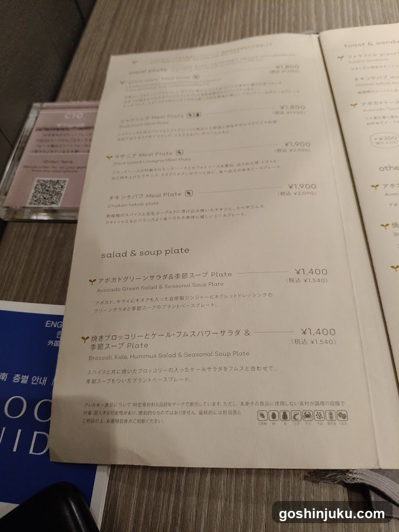 Japanese Menu Page