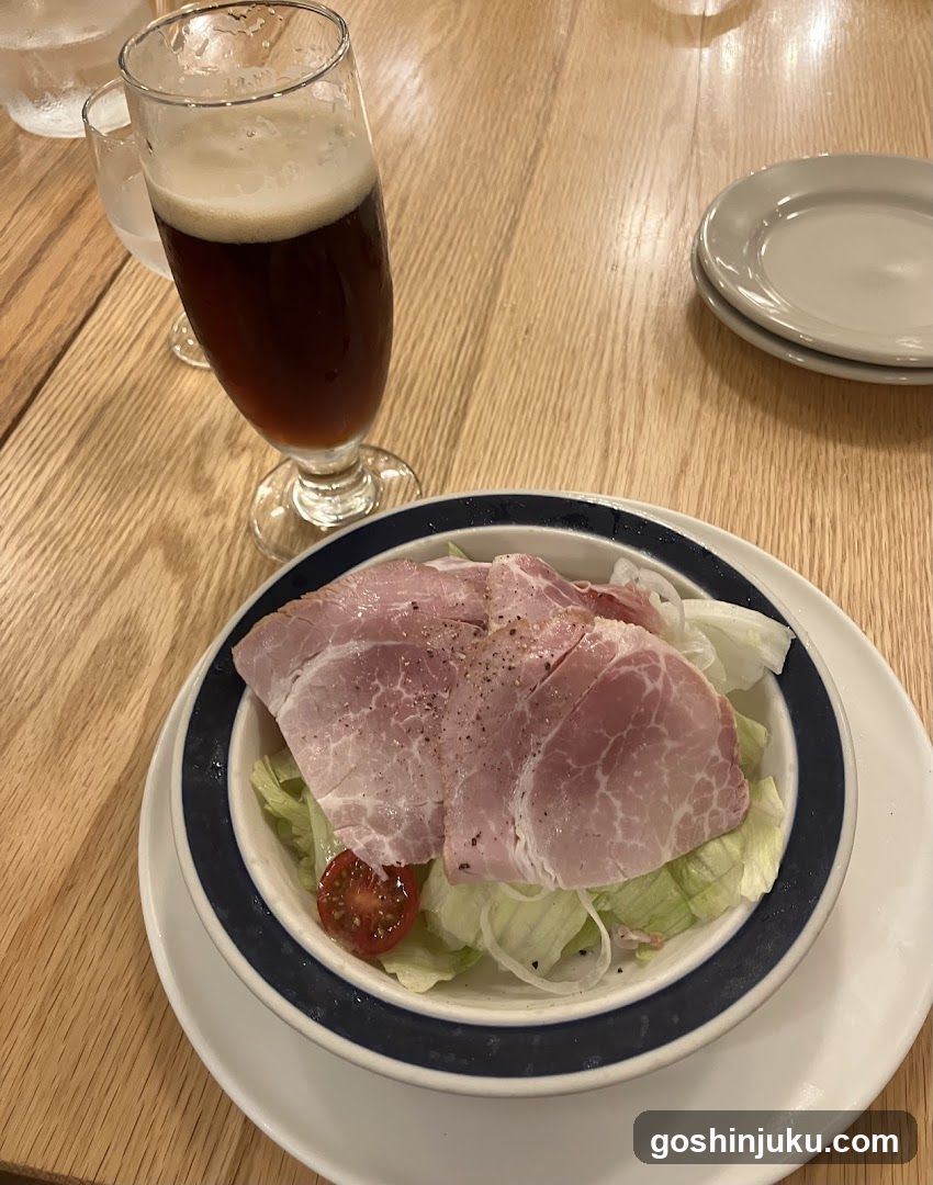 Salad with Ham and Beer
