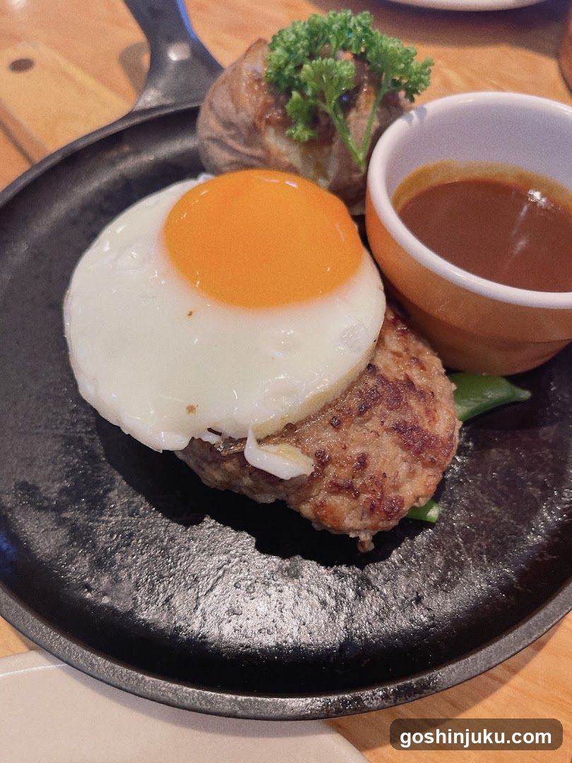 Fried Egg and Meat Patty Dish