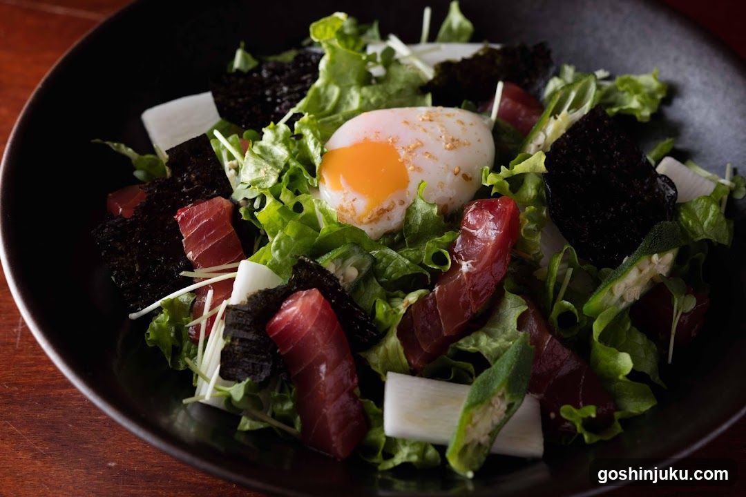 Tuna Salad with Poached Egg