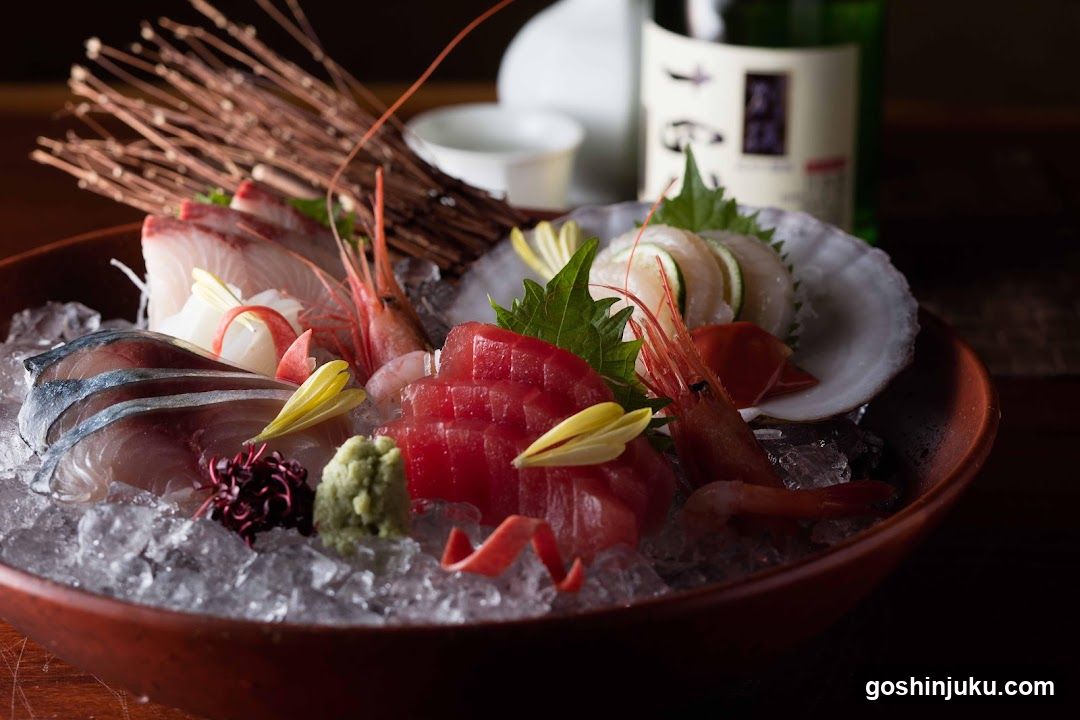Sashimi Platter with Ice and Garnish