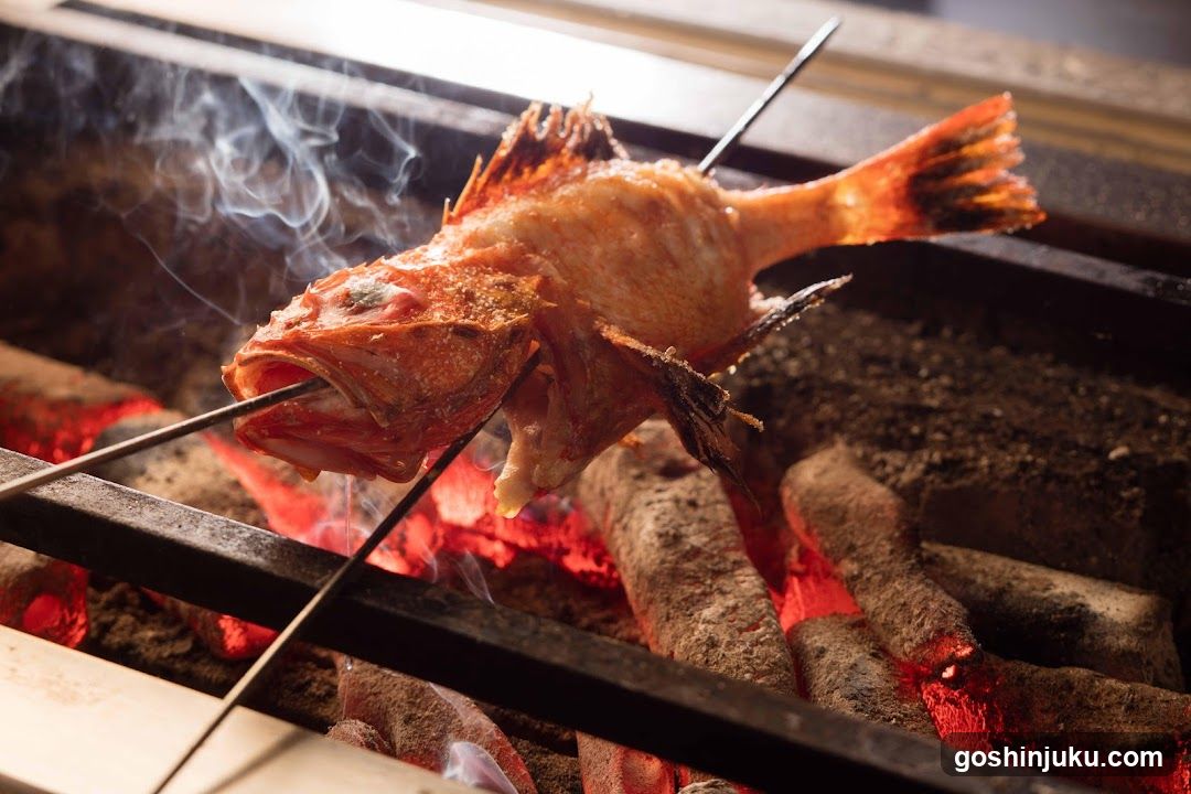 Grilled Fish on Charcoal Grill
