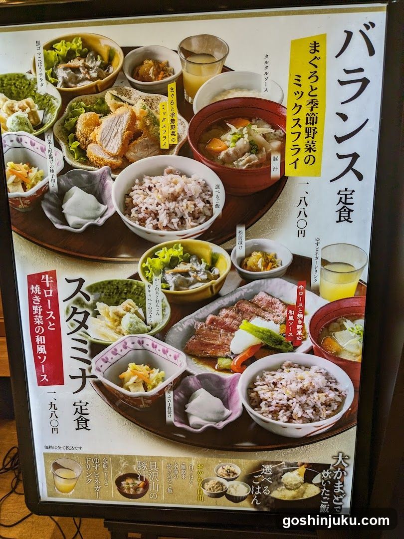 Japanese Meal Set Menu Display