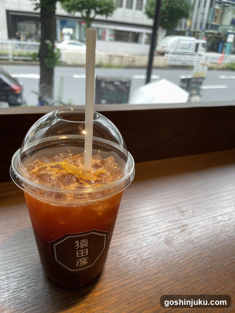 Iced coffee drink on a table