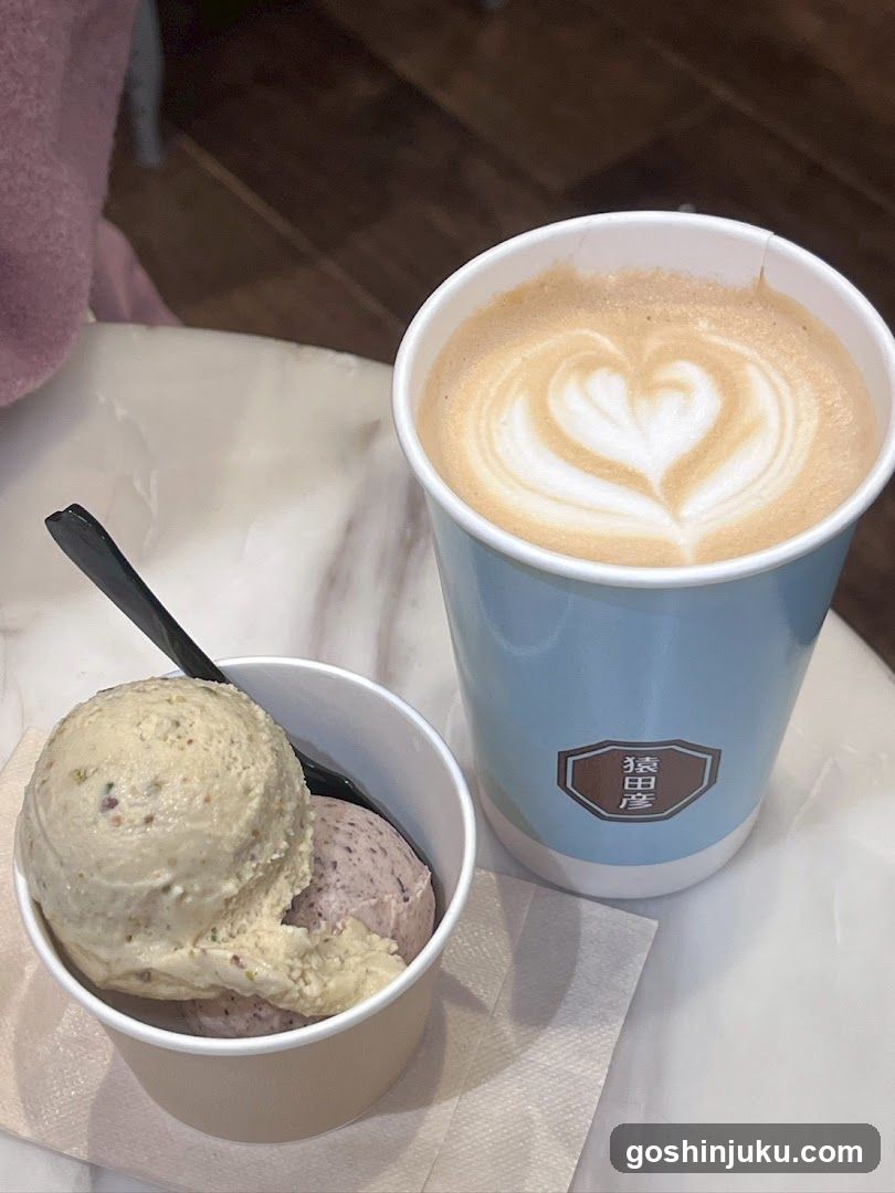 Latte and Ice Cream