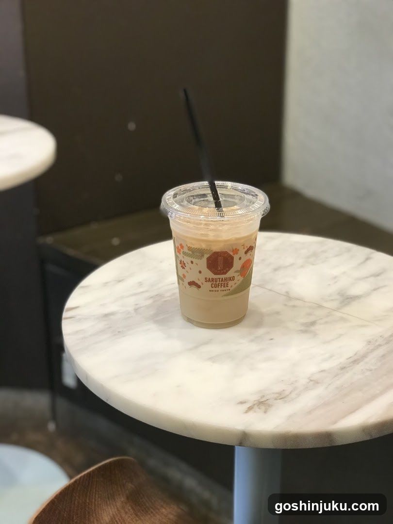 Iced Coffee on Marble Table