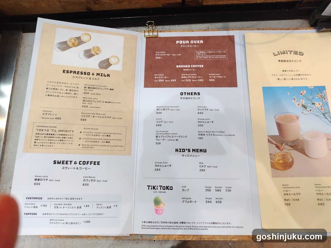 Coffee Menu