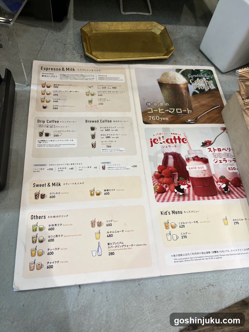 Espresso & Milk Menu