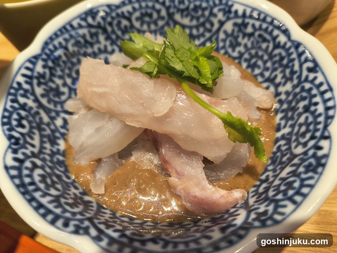 Sashimi Bowl with Sauce and Garnish