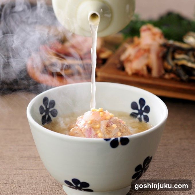 Hot Soup with Broth Pouring