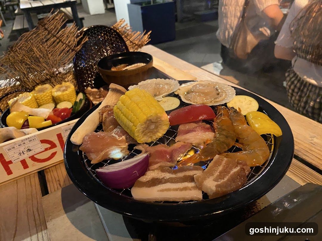 Grilled Skewers and Sashimi Platter