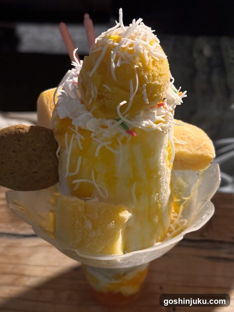Mango Shaved Ice Dessert