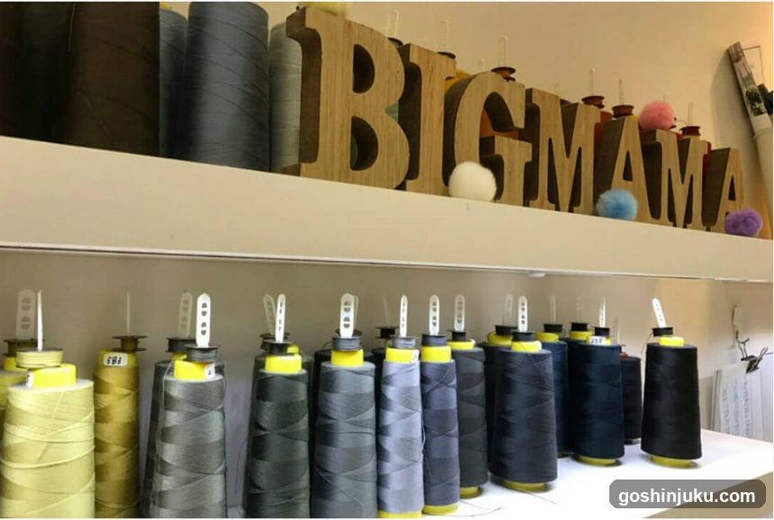 Thread Spools and Signage Display