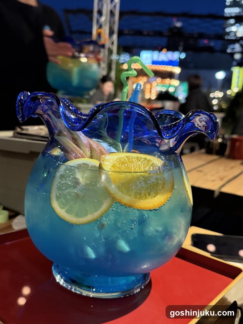 Blue Lemonade Pitcher