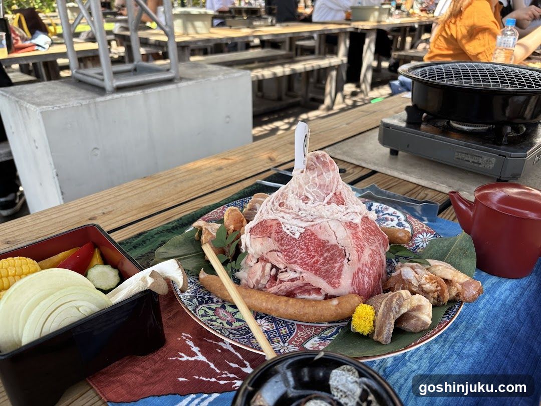 Outdoor Japanese BBQ Meal