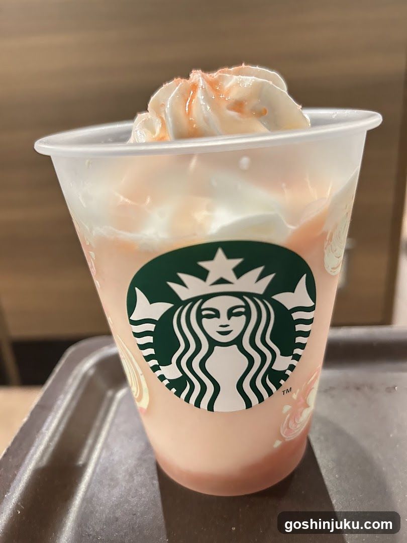 Starbucks Pink Drink with Whipped Cream