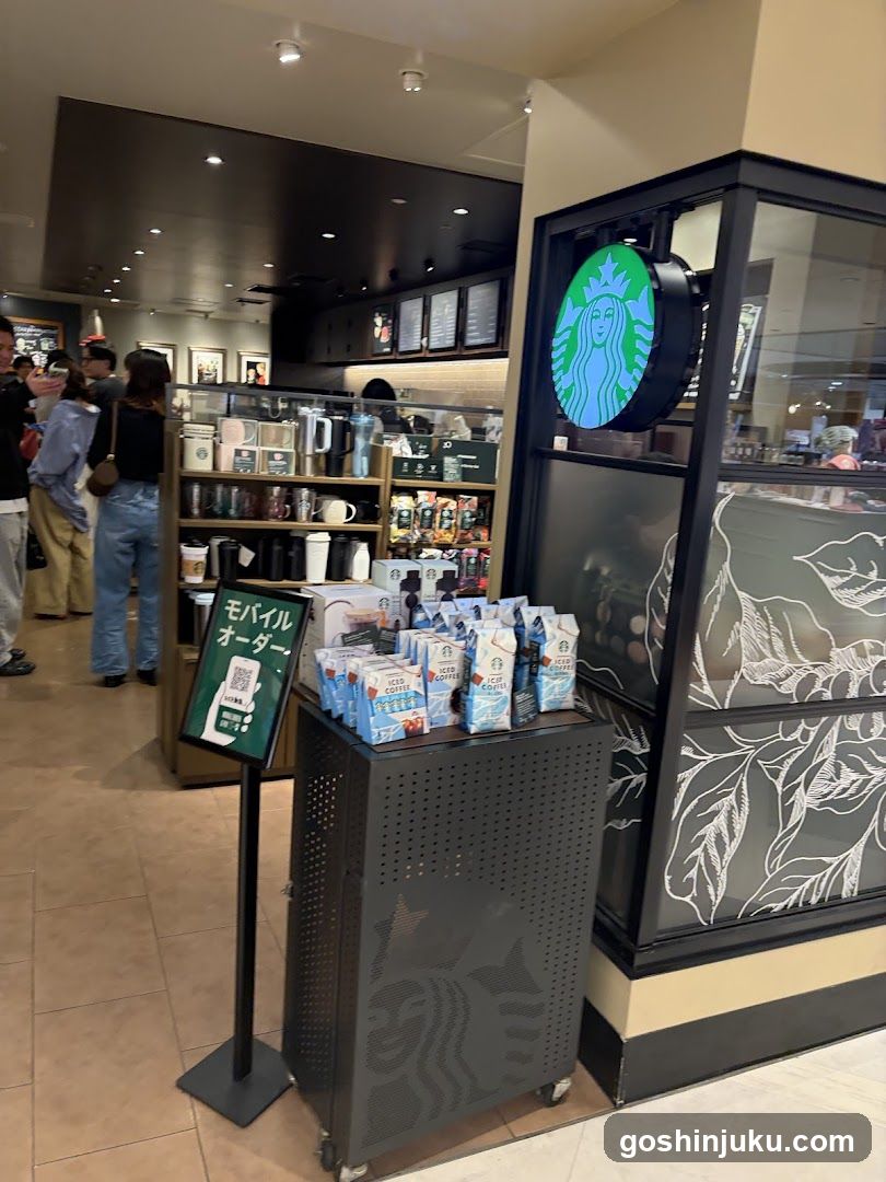 Starbucks Store Interior with Product Display