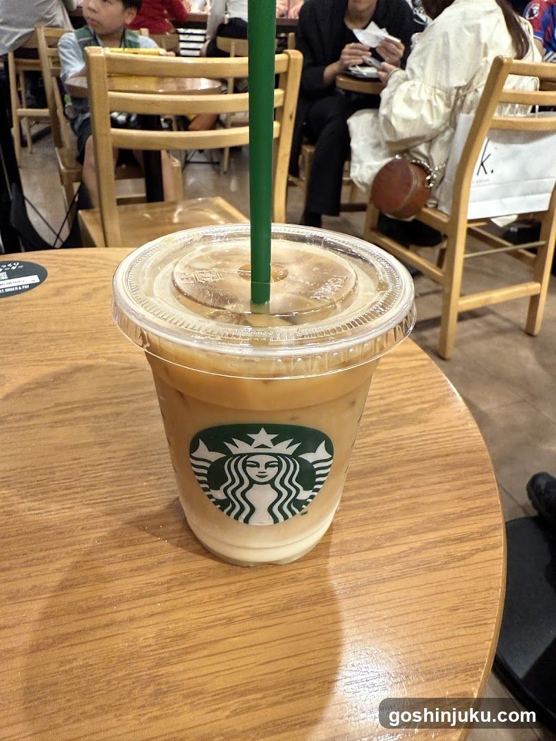 Starbucks Iced Coffee in Cafe Interior