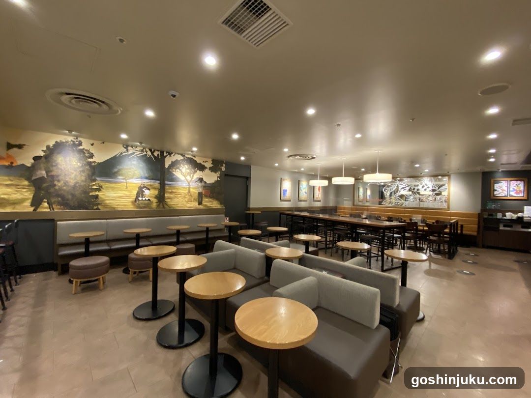 Coffee Shop Interior with Artwork