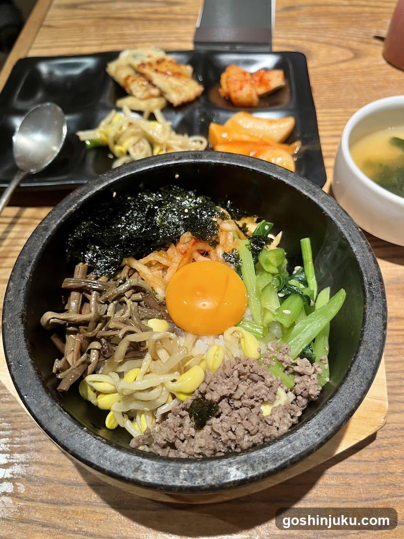 Bibimbap with side dishes