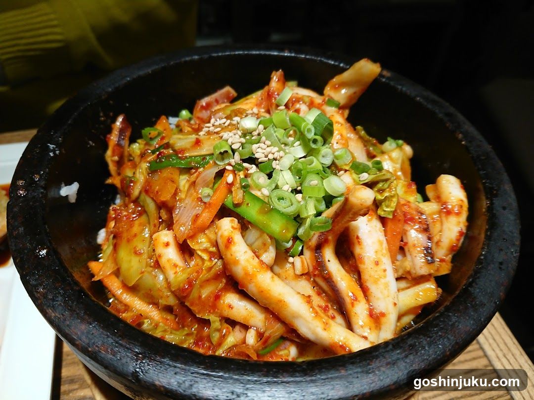 Spicy Korean Stir-fry with Noodles and Greens