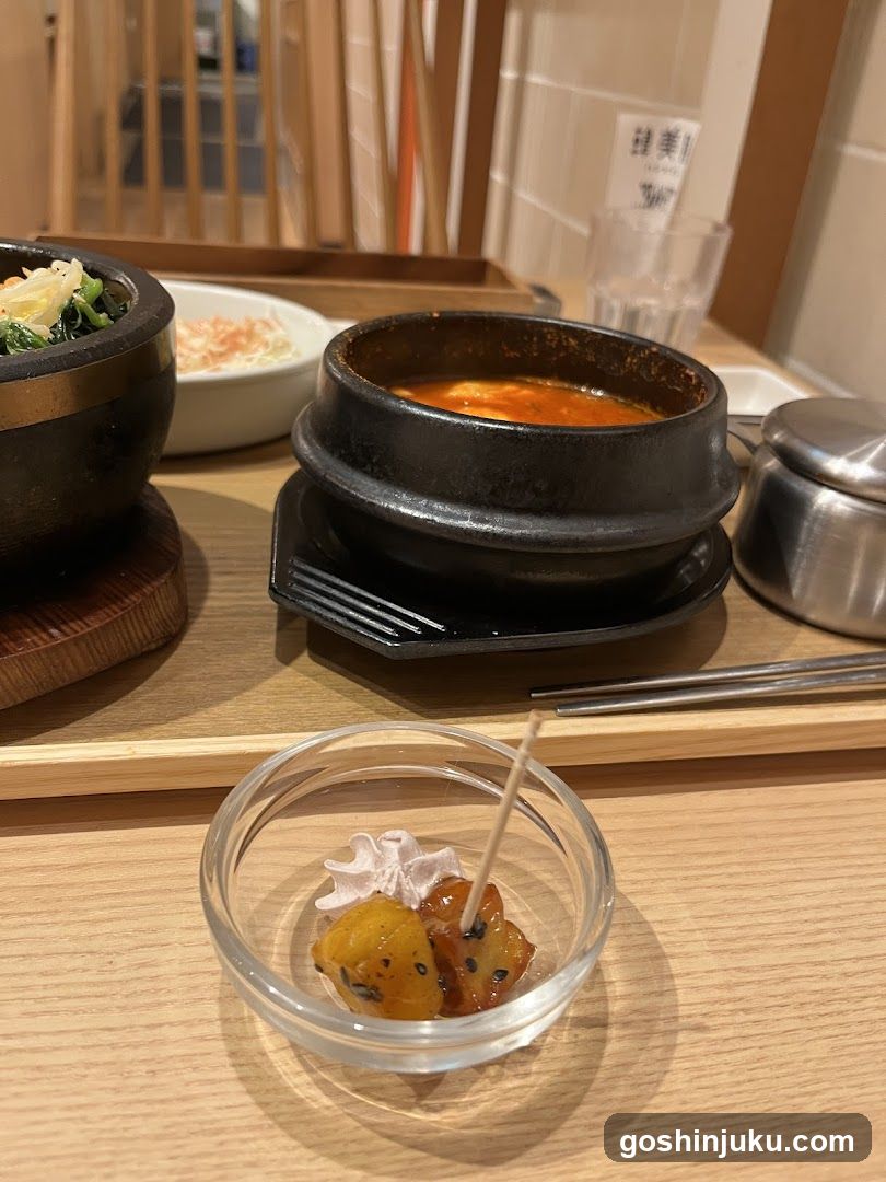 Dining Table with Korean Dishes
