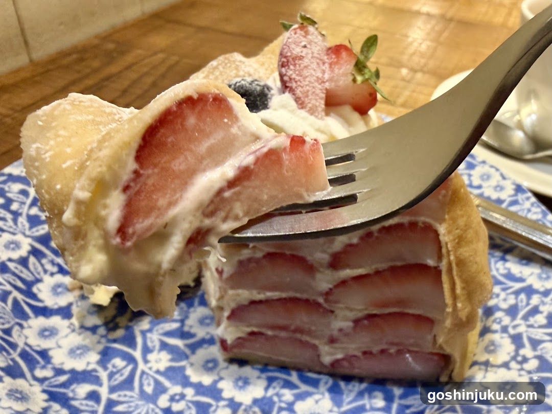 Strawberry Cream Cake Slice