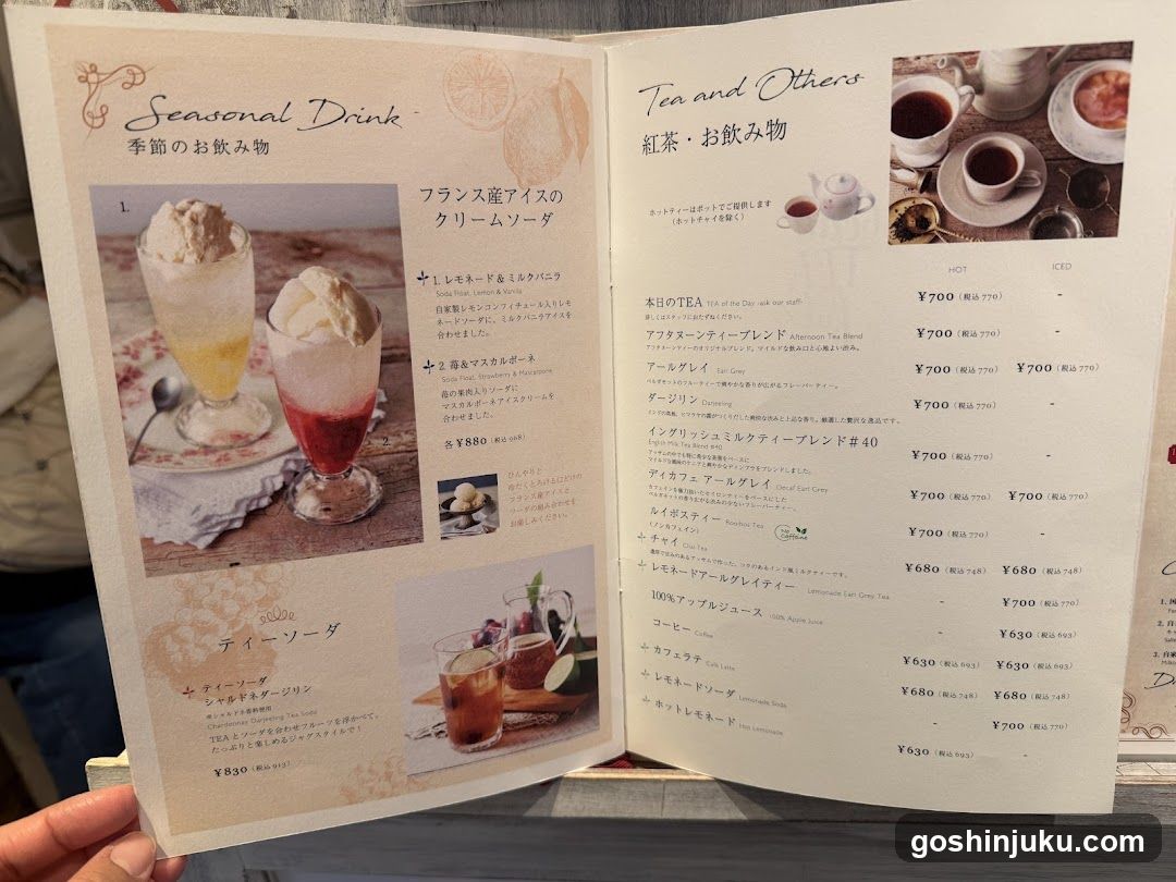 Seasonal Drink & Tea and Others Menu