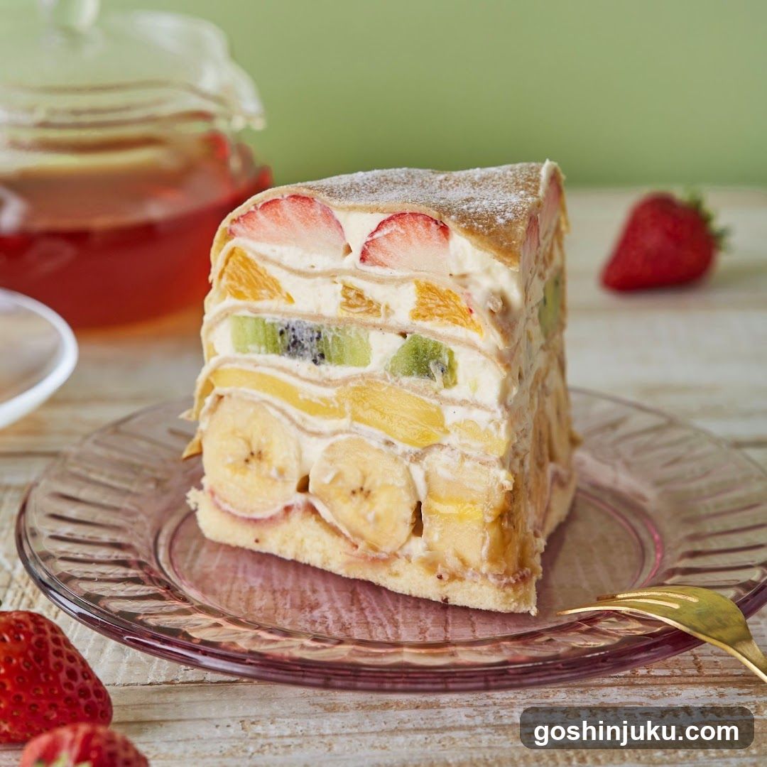 Fruit Layer Cake Slice
