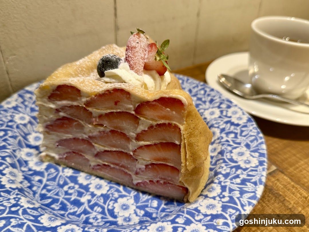 Strawberry Crepe Cake Slice