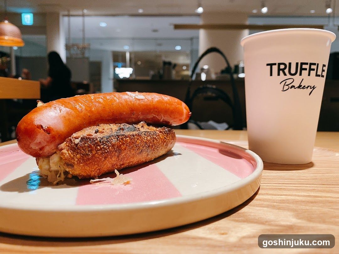 Sausage and Coffee at Truffle Bakery