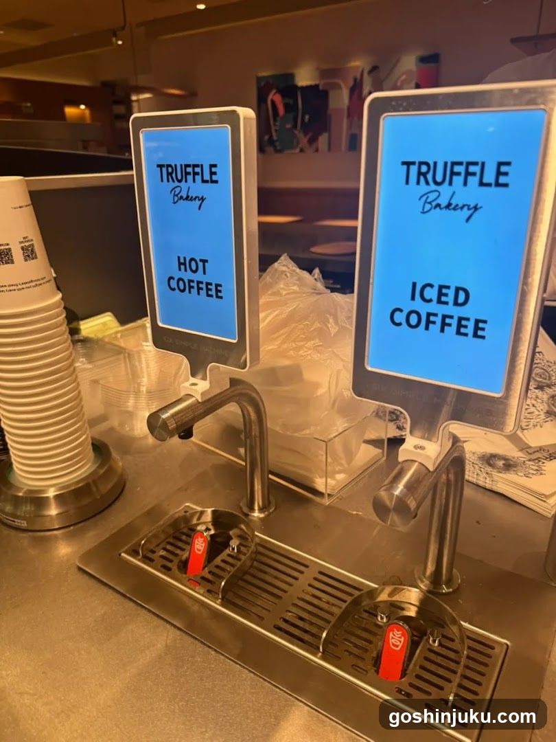 Coffee Dispensers at Truffle Bakery
