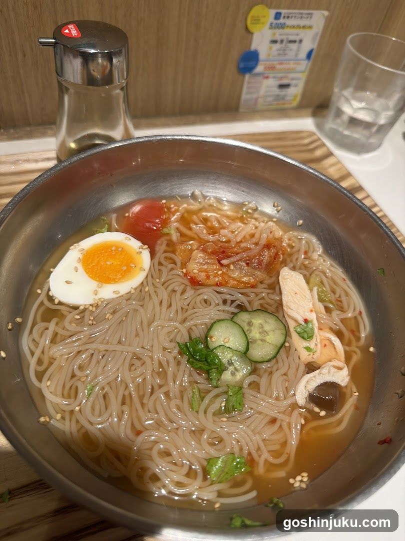 Bowl of Noodles with Egg and Cucumber