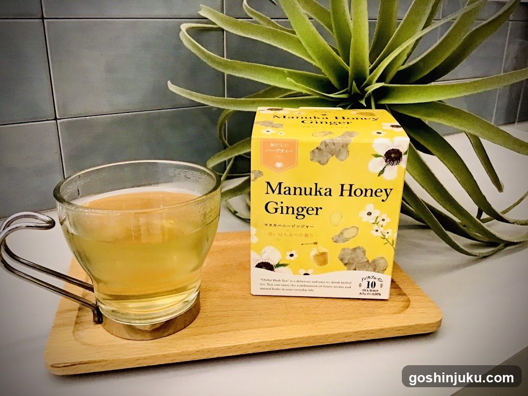 Manuka Honey Ginger Tea Setup