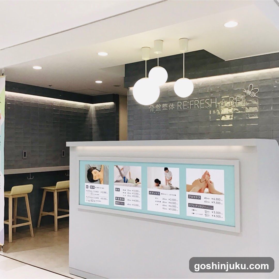 Interior of a wellness or massage center