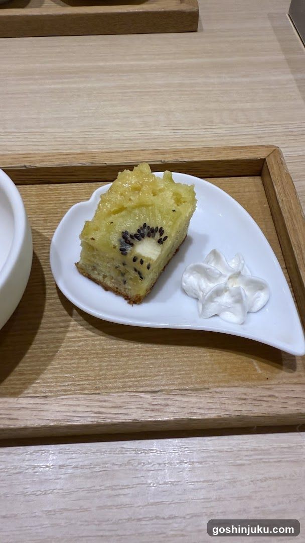 Fruit Cake with Whipped Cream